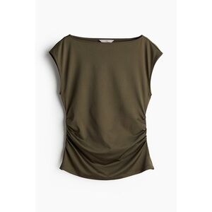 H&M Olive Green Boat Neck Blouse size large